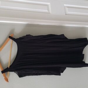 Chicos Black Gauze cold shoulder Tunic